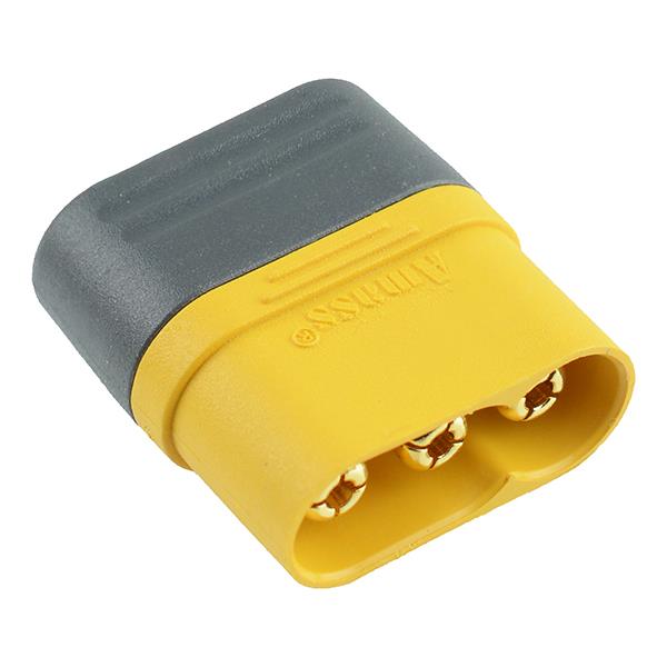 Male MR60 3 Pin Gold Plated Connector with Cap 30A Amass