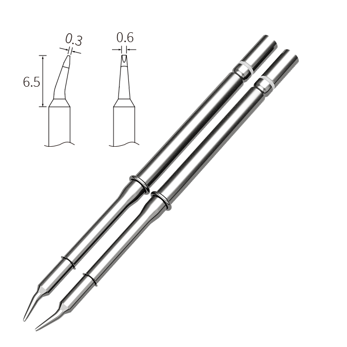 T210N-0.6DS 0.6mm Chisel Tweezer Soldering Iron Tip ATTEN