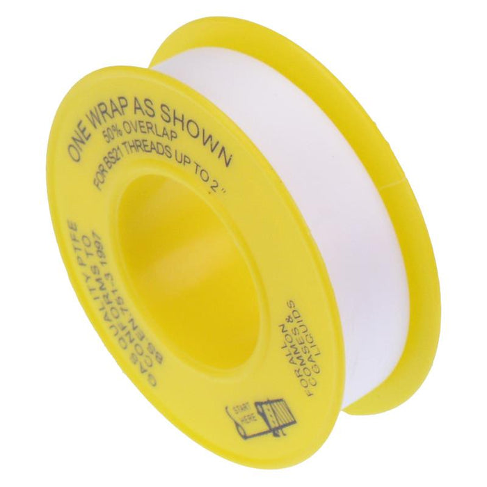 PTFE Tape 12mm x 5m x 0.2mm Yellow