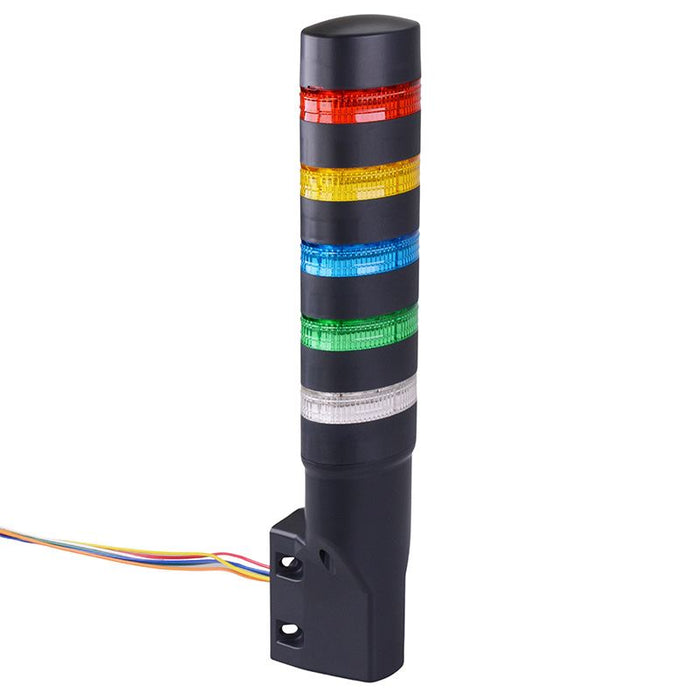 IDEC LD6A-5WQB-RYSGW Red/Yellow/Blue/Green/White Stack Light LED Tower Wall Mount 24VAC/DC