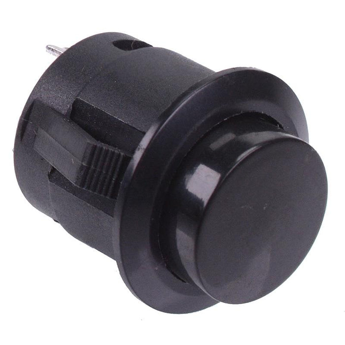 Black Push-Fit 16mm Momentary Off-(On) Push Button Switch 3A SPST