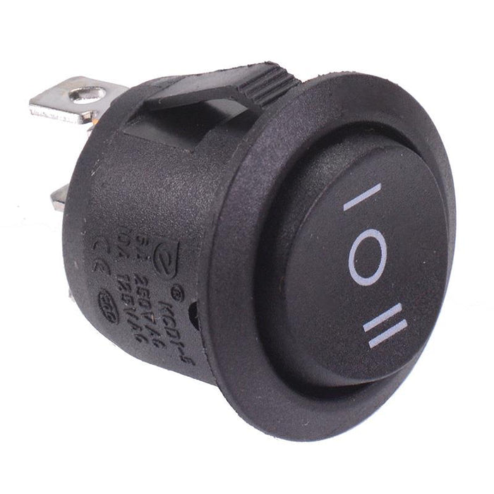 (On)-Off-(On) Momentary Round Rocker Switch SPDT