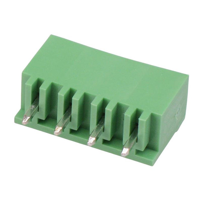 4-Way 5.00mm Vertical PCB Header Closed Ends 15A 300V