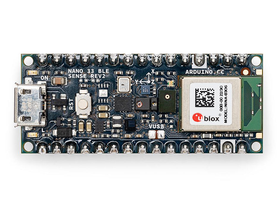 Arduino® Nano 33 BLE Sense Rev2 with headers