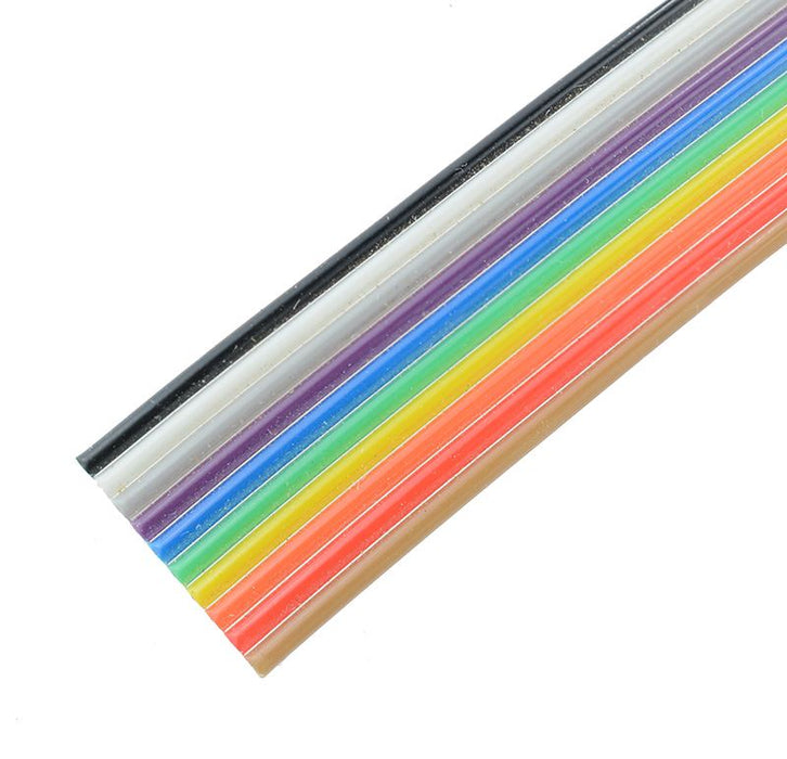 10-Way Coloured Ribbon Cable 28AWG (price per metre)