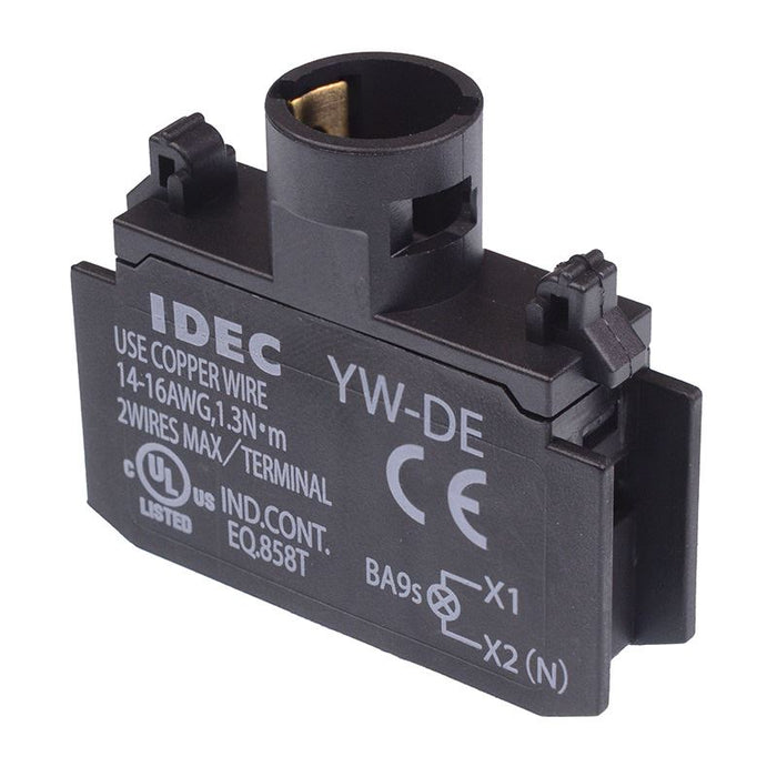 IDEC BA9 Lamp Carrier Screw Terminals IP20 YW-DE