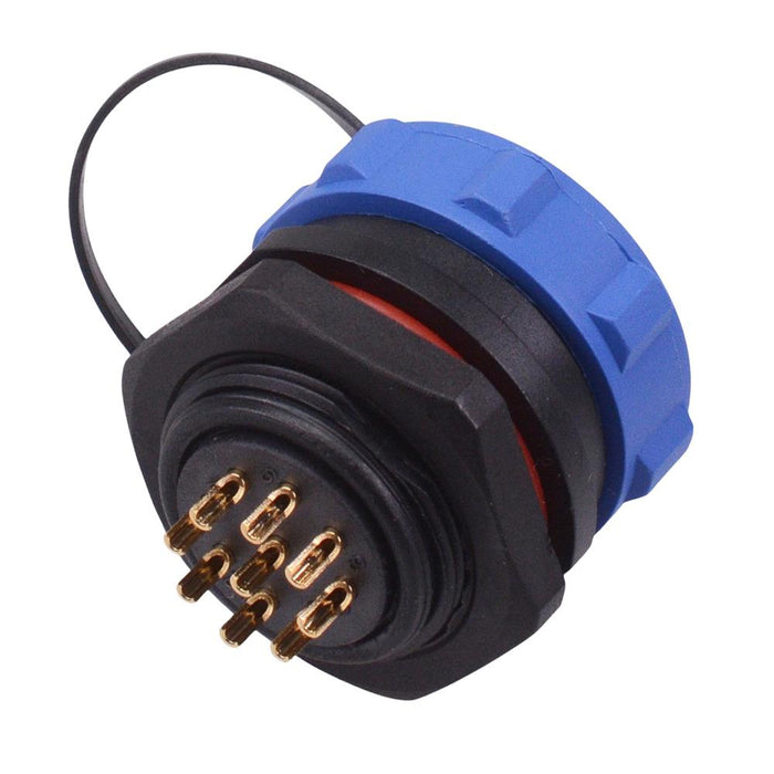 9 Pin Waterproof W21 Male Socket Panel Mount Connector IP68