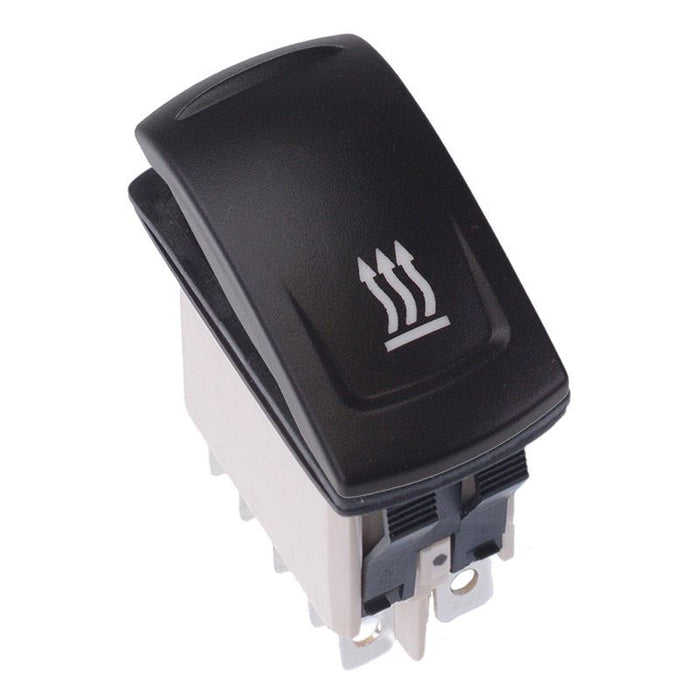 KR46CAKDDG22NXXXX18 Heating Latching Red 12V LED Auto Rocker Switch DPDT IP68 APEM