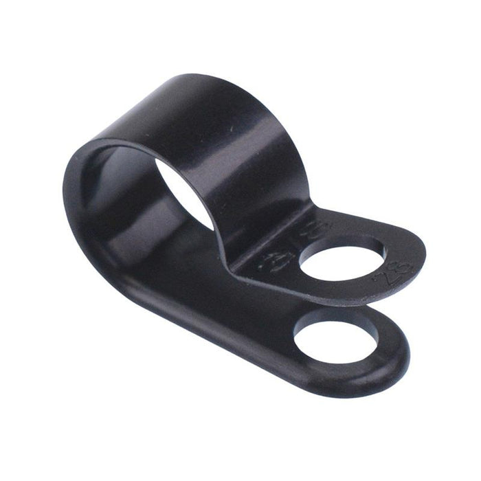9mm Black Nylon P Clip - Pack of 100