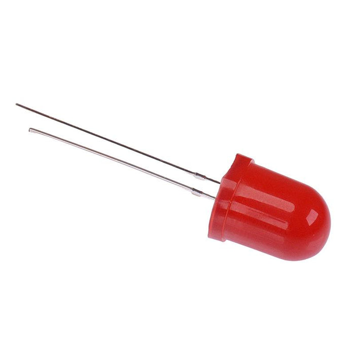 Red 10mm Diffused Round LED 120° 800mcd