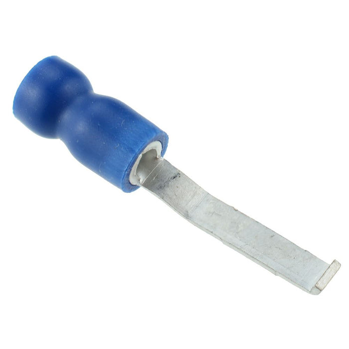 Blue 3mm Hooked Blade Crimp Connector (Pack of 100)