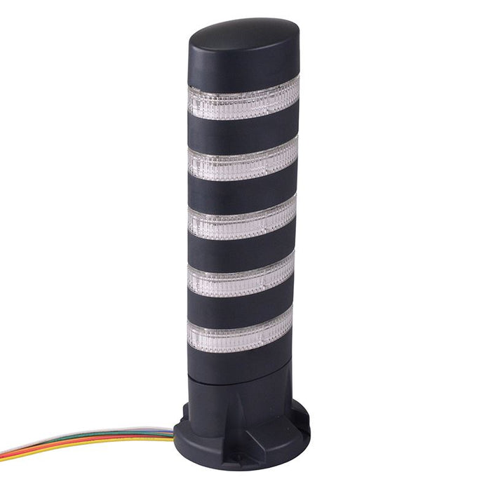 IDEC LD6A-5DQB-RYSGWC Red/Yellow/Blue/Green/White Clear Lens Stack Light LED Tower Direct Mount 24VAC/DC