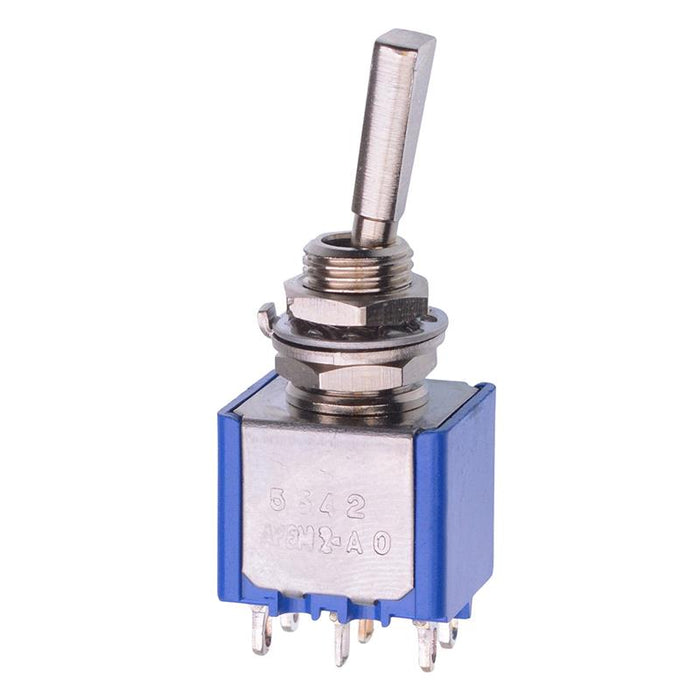 5642A9 APEM On-(On) Momentary 6.35mm Miniature Toggle Switch DPDT 4A 30VDC
