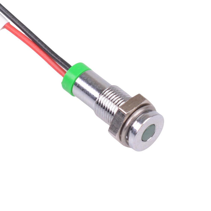 Q6F7CXXG12 Green Flush 6mm 12VDC LED Panel Indicator APEM